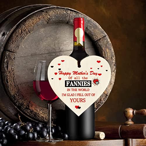 Funny Mothers Day Gifts, Rude Novelty Mothers Day Presents, Wooden Heart Gift Mothers Day Funny Gifts for Mum Daughter Son, Gift for Mum Birthday - Image 3