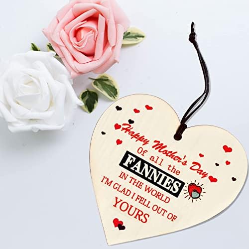 Funny Mothers Day Gifts, Rude Novelty Mothers Day Presents, Wooden Heart Gift Mothers Day Funny Gifts for Mum Daughter Son, Gift for Mum Birthday - Image 7