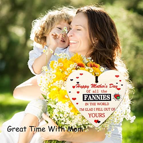 Funny Mothers Day Gifts, Rude Novelty Mothers Day Presents, Wooden Heart Gift Mothers Day Funny Gifts for Mum Daughter Son, Gift for Mum Birthday - Image 6