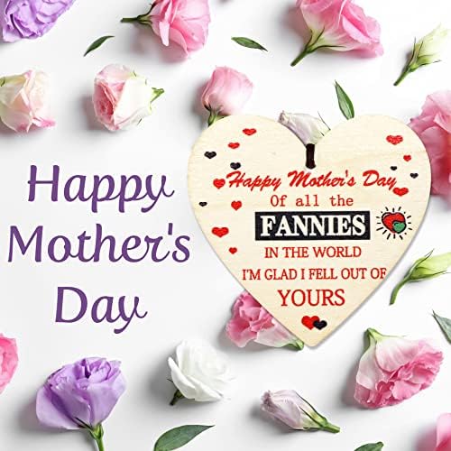 Funny Mothers Day Gifts, Rude Novelty Mothers Day Presents, Wooden Heart Gift Mothers Day Funny Gifts for Mum Daughter Son, Gift for Mum Birthday - Image 5