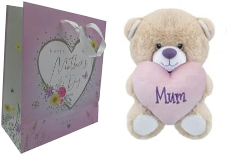 ACL stores Mother's Day Teddy Bear Plush with in a Gift Bag - 6 inch Mother's Day Teddy Bear in a Gift Bag for Girlfriend, Women, Wife, Mum - Gift Ready (Pink Heart Giftbag) - Image 2