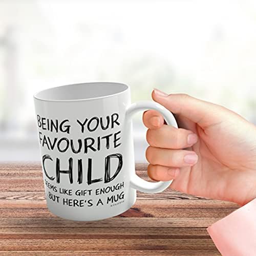 Best Mum & Dad Gifts - Being Your Favourite Child Mug - Funny Gag Gift for Christmas, Birthday, Valentines, Mothers Day Father's Day from Daughter Son Kids, Dishwasher Safe Coffee Mugs Tea Cup - Image 4