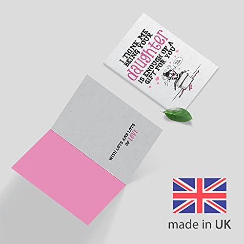 Mum or Dad Birthday Card/Father's Day Card From Daughter/Funny Happy Birthday Gift Cards For Daddy or Mummy/Cute Greeting Card For Fathers/Humorous Parents Card - Image 4