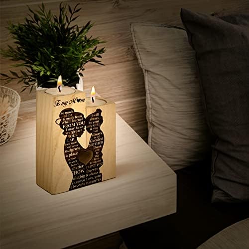 Mothers Day for Mum Gifts from Daughter, Mum Gifts Candlestick Candle Holder, Mum Gifts for Mothers Day Birthday Anniversary, Presents for Mum Candle Decoration Gifts Heart-shaped - Image 5