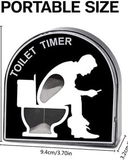 5 Minute Bathroom Timer, Toilet Hourglass Funny Gag Gift for Men, Husband, Boyfriend, Father’s Day, Birthday Gag
