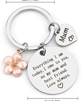 Mum Keyring Mum Gifts Mothers Day Gifts for Mum from Daughter Mothers Day Keyring Mother Daughter Gift Mum Presents Mum Birthday Christmas Thanksgiving Gifts Mothers and Daughters Never Truly Part