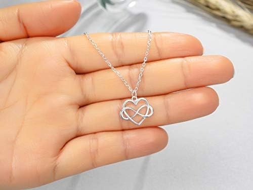 RareLove Gifts for Mum,925 Sterling Silver Tiny Infinity Heart Necklaces for Mother & Daughter,Mom Necklace Jewellery from Daughter,Mom Gifts for Mothers Day,Best Birthday Gift Ideas - Image 6
