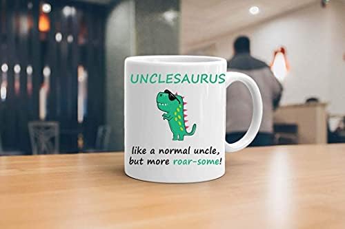 VIROSA Unclesauras Mug, Like a Normal Uncle But More Roar-Some, Ideal for Uncle, Birthday, Christmas, Thanksgiving, Fathers Day Gift, Funny Unicorn Gift Coffee Mug for Any Occasion - Image 2