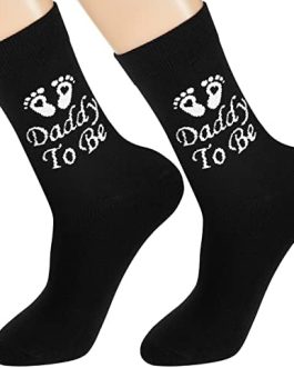 Satinior Daddy to Be Socks Dad to Be Plaque Daddy to Be Sign Expecting Dad Gift Baby Son Daughter Plaque Kids’ and Baby Wall Plaques Father’s Day Gift Wood Heart ,M,SATINIOR-Chaussettes-24