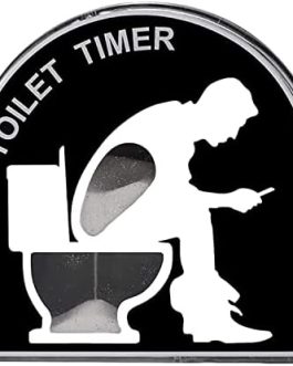 5 Minute Bathroom Timer, Toilet Hourglass Funny Gag Gift for Men, Husband, Boyfriend, Father’s Day, Birthday Gag