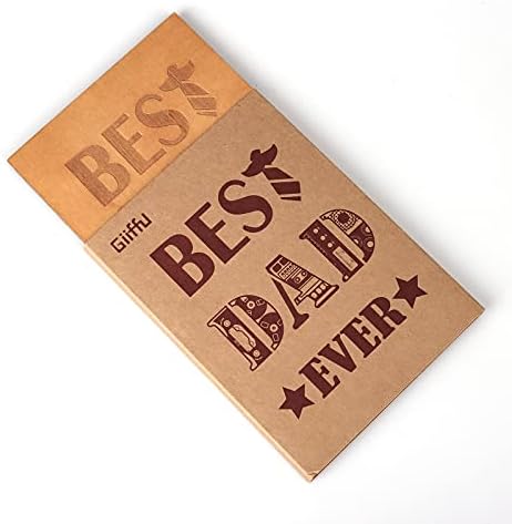 Giiffu Wooden Fathers Day Card -Best Dad Ever, Best Dad Greeting Card for Father's Day, Best Gifts for Father,Husband,Grandpa, Birthday Card for Dad - Image 6