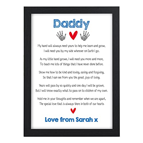 PERSONALISED Daddy Gifts from Little Boy Little Girl Son Daughter - Gifts for Daddy, Dad, Grandad, Uncle, Him - Birthday, Christmas Gifts for Daddy - 1st First Fathers Day Gifts for Him