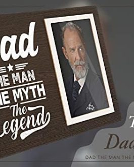 INNObeta Father’s Day Dad Picture Frame, Daddy Gifts Birthday Occasion Present From Daughter for 4″ x 6″ Photo- Dad The Man The Myth The Legend