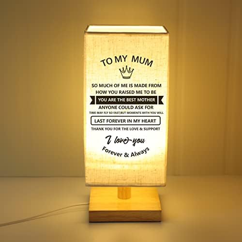 PRSTENLY Mum Birthday Gifts, Personalised Bedside Lamp with Warm Saying, Gifts for Mum on Her Birthday Christmas Anniversary Mothers Day, Mummy Presents from Daughter Son, 12*31CM - Image 6