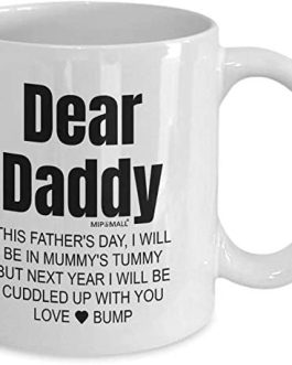 Fathers Day Mug from Bump, to Daddy from Baby, Dad to be Gifts, Happy Fathers Day, This Year, Ill Cuddle with You, Funny Coffee Mug Tea Cup, Christmas Present – wm3304