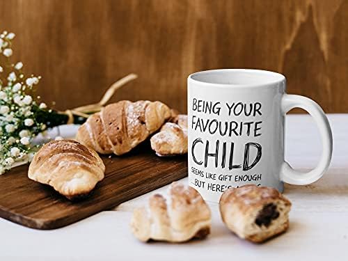 Best Mum & Dad Gifts - Being Your Favourite Child Mug - Funny Gag Gift for Christmas, Birthday, Valentines, Mothers Day Father's Day from Daughter Son Kids, Dishwasher Safe Coffee Mugs Tea Cup - Image 2