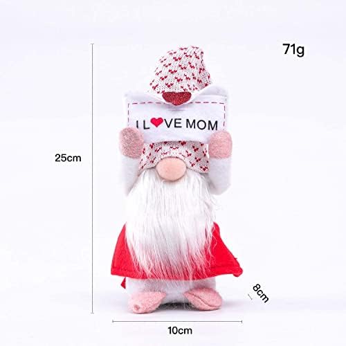 VORAE Mothers Day Gonk Ornament, Plush Valentines Gonk Handmade Gnome Dolls Mini Faceless Tomte Dwarf Elf Decoration for Mother's & Valentine's Day Gift (C) - Image 2