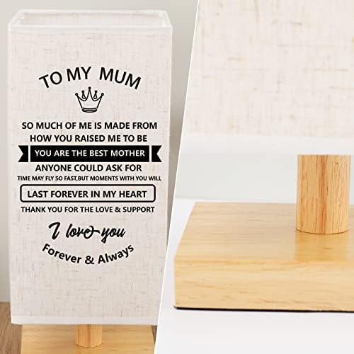 PRSTENLY Mum Birthday Gifts, Personalised Bedside Lamp with Warm Saying, Gifts for Mum on Her Birthday Christmas Anniversary Mothers Day, Mummy Presents from Daughter Son, 12*31CM - Image 4