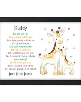 Personalised Mummy To Be Daddy To Be Gifts from Bump Christmas Birthday Mothers Day Fathers Day Gifts from Bump Baby Shower Presents for Mummy To Be – A5 A4 Prints and Frames – 18mm Wooden Blocks