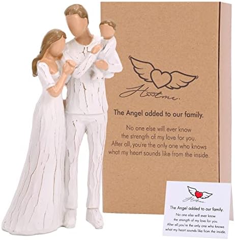 Our Gift, Anniversary Wedding Gift Sculpted Hand-Painted Figure, New Parents' First Baby Gift Angel Gift for Mother's Day/Father's Day, Mom's Gift from Daughter, Son - The Angel added to our Family