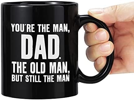 Gifts for Dad Father Day Gifts for Father,Funny Novelty Black Ceramic Coffee Mug Tea Cup-You're The Man, Dad:Birthday Gifts for Dad,Christmas Gifts for Dad from Son, Daughter, Kids - Image 5