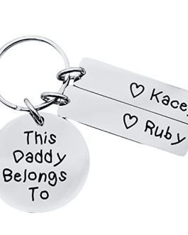 Gift for Daddy Personalised Fathers Day Keyring