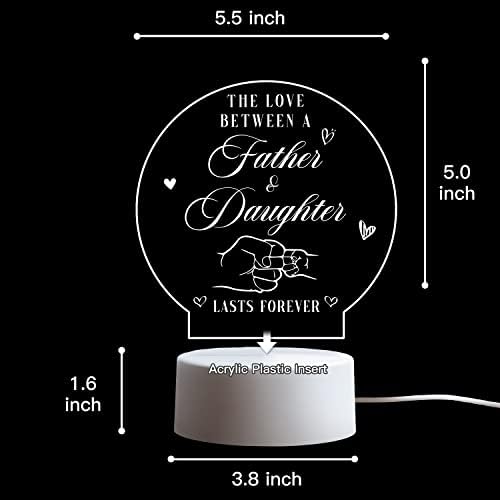 Gifts for Dad, Dad Gifts from Daughter, Valentines Day Gifts for Dad, Birthday Gifts for Dad Acrylic Night Light, Father Daughter Gifts Idea, Father Gifts from Daughter, Gifts for Father in Law - Image 5