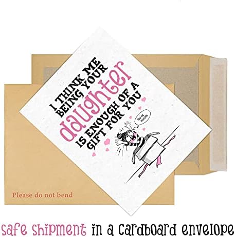 Mum or Dad Birthday Card/Father's Day Card From Daughter/Funny Happy Birthday Gift Cards For Daddy or Mummy/Cute Greeting Card For Fathers/Humorous Parents Card - Image 5
