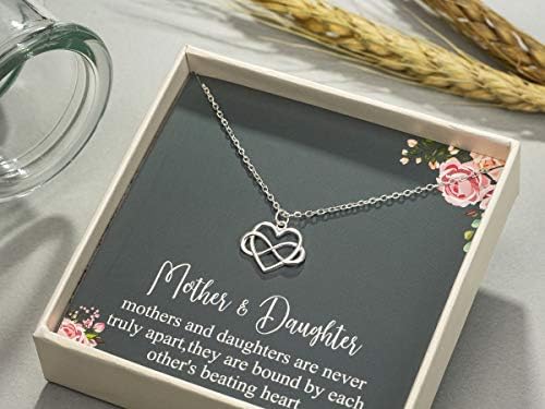 RareLove Gifts for Mum,925 Sterling Silver Tiny Infinity Heart Necklaces for Mother & Daughter,Mom Necklace Jewellery from Daughter,Mom Gifts for Mothers Day,Best Birthday Gift Ideas - Image 5