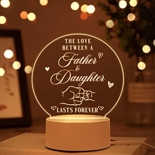 Gifts for Dad, Dad Gifts from Daughter, Valentines Day Gifts for Dad, Birthday Gifts for Dad Acrylic Night Light, Father Daughter Gifts Idea, Father Gifts from Daughter, Gifts for Father in Law
