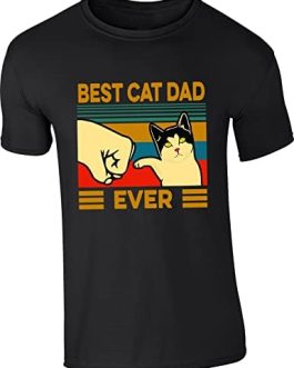 Father’s Day T-Shirt Best Cat Dad Ever Funny Father’s Day Top Cat Lovers Pets Lovers Unisex Gift Tee Top