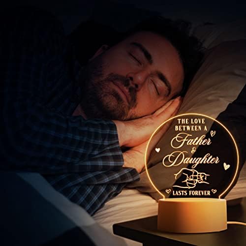 Gifts for Dad, Dad Gifts from Daughter, Valentines Day Gifts for Dad, Birthday Gifts for Dad Acrylic Night Light, Father Daughter Gifts Idea, Father Gifts from Daughter, Gifts for Father in Law - Image 4