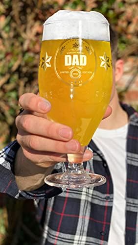 Insaxa Father's Day Gifts Dad Gifts - World's Finest Dad Beer Glass (1 Pint / 580ml) Dad Birthday Gifts for Dad Christmas Gifts for Dad Presents for Dad Fathers Day Gift Dad Gift - Image 3