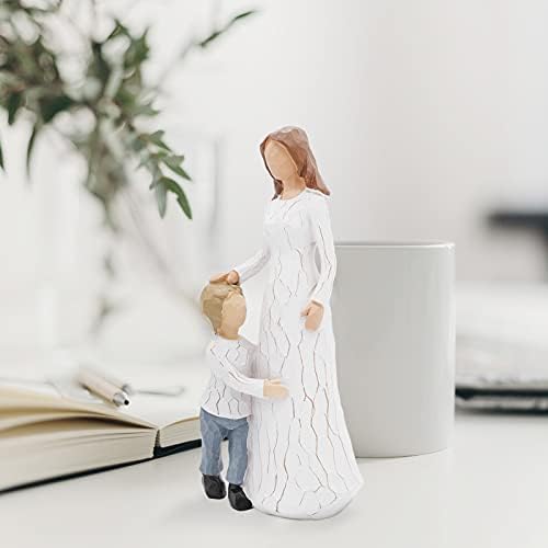 ACTLATI Mother and Son Figurines Mother and Son Sculptures You Will Always Have Me Hand-Painted Figure Statue, Gift for Mom From Son A Gift to Celebrate Mother's Day, Mother's Birthday - Image 6