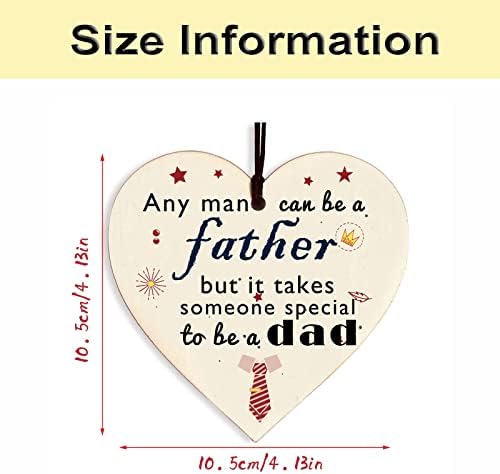 Fathers Birthday Gifts for Dad from Daughter, Dad Gifts Wooden Hanging Heart Plaque Gift for Dad Loving Thoughtful Present for Your Father, Father's Day Gifts - Image 2