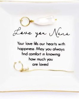 Grandma Gifts for Birthday ”Love you Nana”Trinket Dish for Nana Personalised Gifts for Nana Mothers day Christmas from Grandchildren