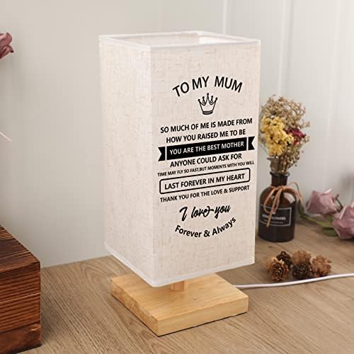 PRSTENLY Mum Birthday Gifts, Personalised Bedside Lamp with Warm Saying, Gifts for Mum on Her Birthday Christmas Anniversary Mothers Day, Mummy Presents from Daughter Son, 12*31CM - Image 5