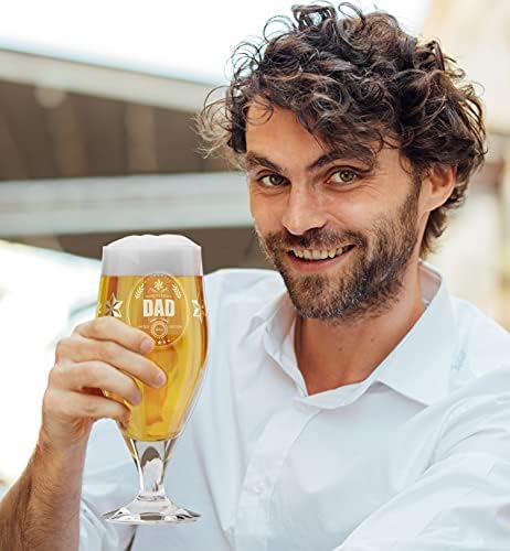 Insaxa Father's Day Gifts Dad Gifts - World's Finest Dad Beer Glass (1 Pint / 580ml) Dad Birthday Gifts for Dad Christmas Gifts for Dad Presents for Dad Fathers Day Gift Dad Gift - Image 6