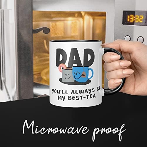 Dad Mug, Funny Dad Birthday Mug, from Son, Daughter, Funny Best Dad Mug, Daddy You'll Always Be My Best-Tea Fathers Mug Day - Image 2