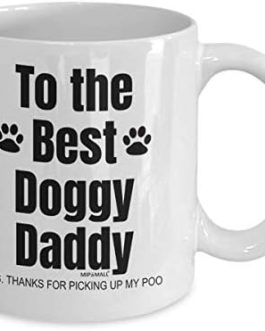 Fathers Day Mugs from The Dog Gifts, Best Doggy Daddy, Funny Coffee Mug Tea Cup, Birthday, Christmas Present – wm3298