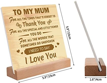 KAAYEE Mothers Day for Mum Gifts, Acrylic Plaque Ornaments Birthday Gifts for Mum, Presents for Mum on Her Birthday from Daughter Son, Mothers Day Christmas Xmas Gifts for Mummy (To Mum 2) - Image 6