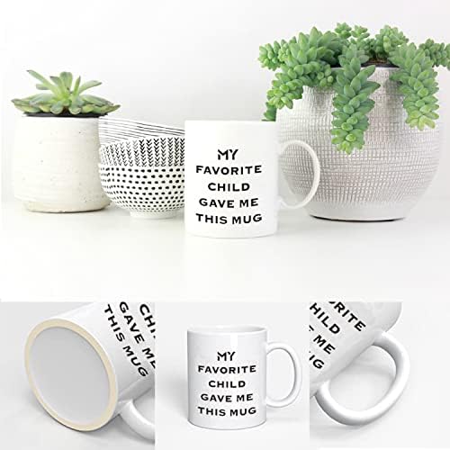 WJYTLON Mothers Day Gifts for Mum, Funny Coffee Mug Mothers Day Gifts from Daughter or Son, Novelty Coffee Mug for Mum, Presents for Mum- My Favourite Child Gave Me This Mug - 13oz - Image 5