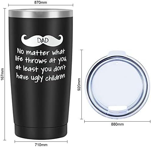 FAMINESS Gifts for Dad from Daughter Son Kids Fathers Day Gift Birthday Gifts 20Oz Tumbler for Dad Husband Men Best Dad Present Idea for Father Bonus Dad from Daughter Son Wife - Image 6