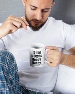 Fathers Day Mugs from The Dog Gifts, Best Doggy Daddy, Funny Coffee Mug Tea Cup, Birthday, Christmas Present – wm3298