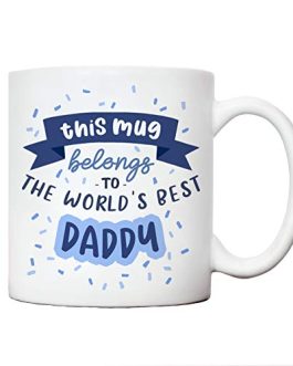 Manta Makes Presents for Daddy | Worlds Best Mug Present from Son or Daughter | Happy First Fathers Day Birthday Christmas Cup Gift | Great Daddies Coffee Cups | dad Daddy’s Stuff him Gifts UK