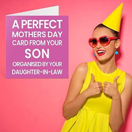 Funny Mother’s Day Card from Son - Organised by Daughter in Law - Joke Hilarious Happy Mothers Day Gift for Mum Mother, 145mm x 145mm Seasonal Greeting Cards for Mama Mam Mammy Mom Gifts - Image 7