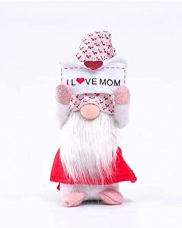 VORAE Mothers Day Gonk Ornament, Plush Valentines Gonk Handmade Gnome Dolls Mini Faceless Tomte Dwarf Elf Decoration for Mother’s & Valentine’s Day Gift (C)