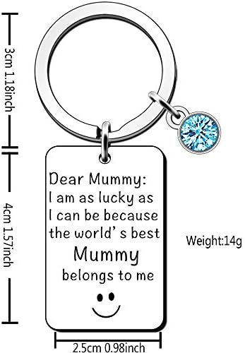 JETTOP Best Mummy Gifts- Mothers Day Gifts Keyring Mum Birthday Gifts from Son Daughter Mum Christmas Present (Best Mum Belongs to me) - Image 2