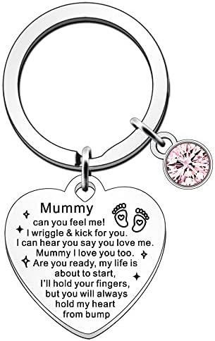 JETTOP Mummy to be Gifts Mum to Be Gifts New Mom Gifts First Mothers Day Present Keyring Love from Bump