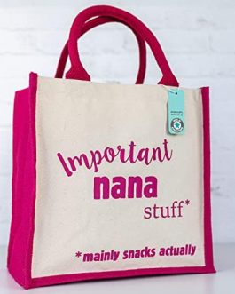 Important Nana Canvas Bag (Pink) | Mothers Day Gifts for Grandma, Nana or Nan | Grandma gifts, Nana gifts, Nan gifts | Hand finished and Made in the UK